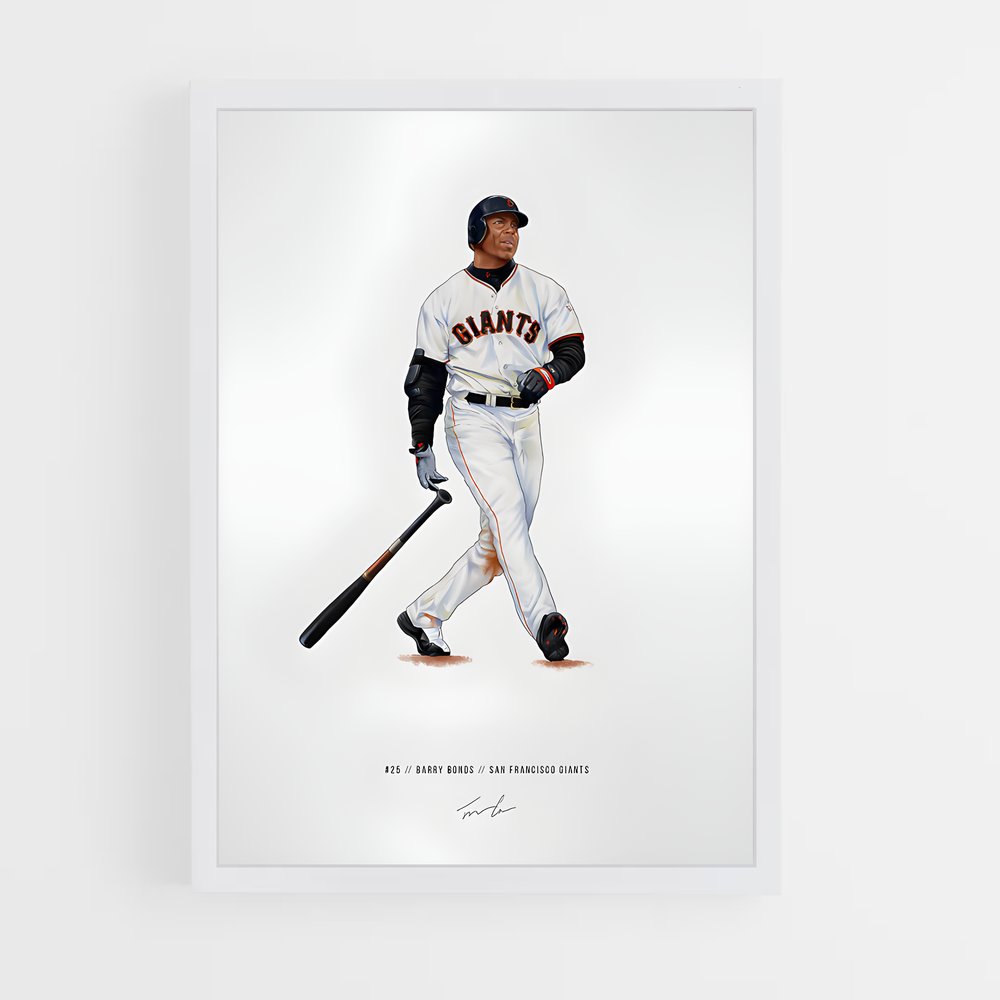 Poster Barry bonds ligue – affiche Baseball (vue 3)